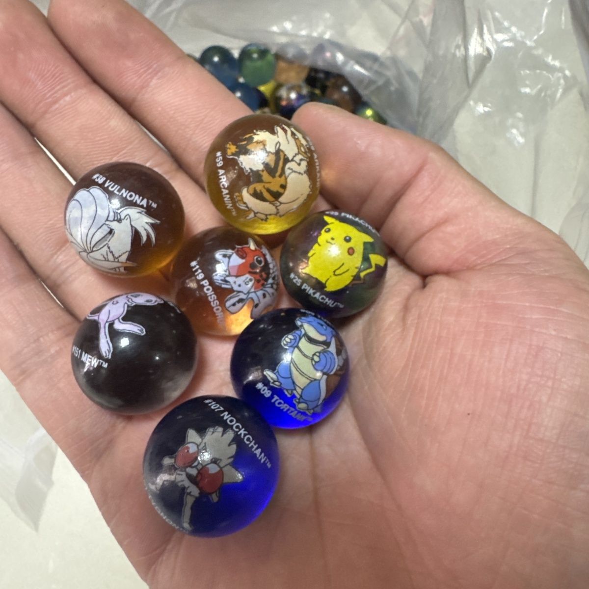 Vintage Collectible Marbles - Officiële Pokémon bulk merchandise, marmeren knikkers