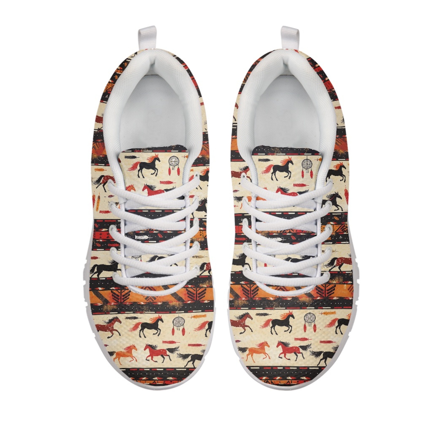 Vintage Collectible Shoes - Coloranimal Vintage Sneakers met Paardenprint en