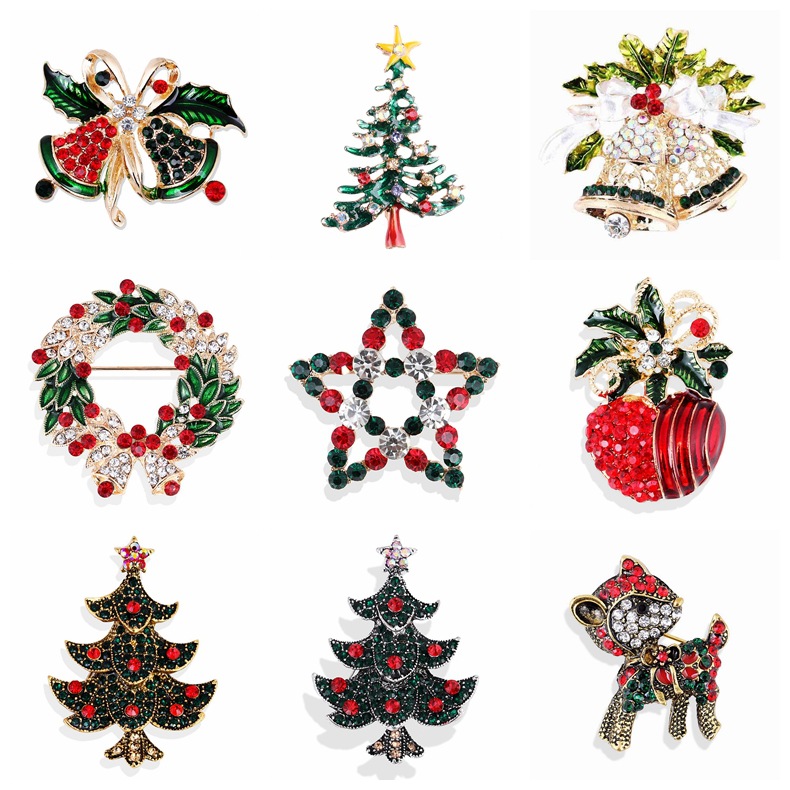 Vintage strass kerstbroche col - Vintage Collectible Santa recensie en prijs