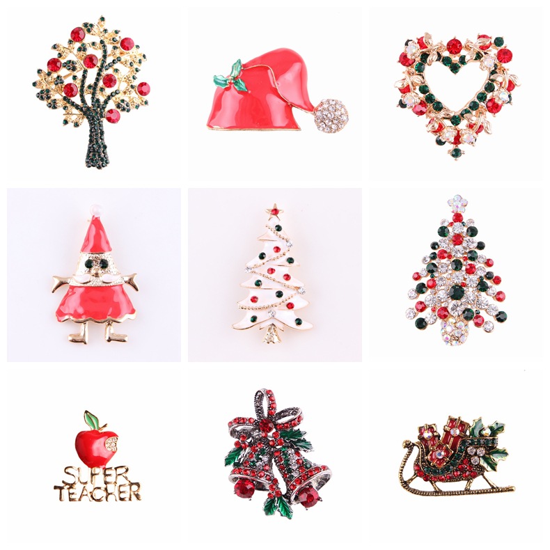 Vintage strass kerstbroche col - Vintage Collectible Santa recensie en prijs