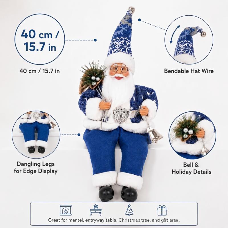 Staande Kerstman-figuur, handg - Vintage Collectible Santa recensie en prijs